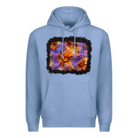 Colony Blue halloween pumpkin and leopard background Premium Hoodie - BundleAndBundleShop