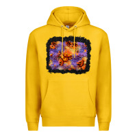 Lemon halloween pumpkin and leopard background Premium Hoodie - BundleAndBundleShop