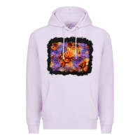 Lilac halloween pumpkin and leopard background Premium Hoodie - BundleAndBundleShop