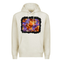Oatmeal Heather halloween pumpkin and leopard background Premium Hoodie - BundleAndBundleShop
