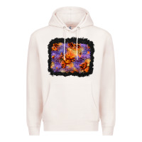 Pale Pink halloween pumpkin and leopard background Premium Hoodie - BundleAndBundleShop