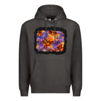 Smoke halloween pumpkin and leopard background Premium Hoodie - BundleAndBundleShop