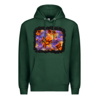 Sports Green halloween pumpkin and leopard background Premium Hoodie - BundleAndBundleShop
