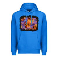 True Royal halloween pumpkin and leopard background Premium Hoodie - BundleAndBundleShop