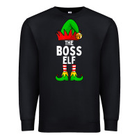 Black Boss Elf Matching Family Christmas Premium Sweatshirt - lanVoArt