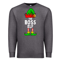 Charcoal Heather Boss Elf Matching Family Christmas Premium Sweatshirt - lanVoArt