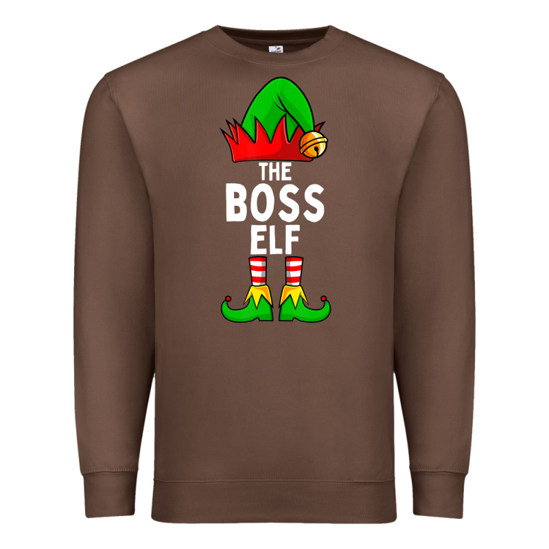 Boss Elf Matching Family Christmas Premium Sweatshirt by lanVoArt | Teevron