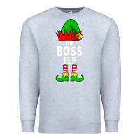 Heather Grey Boss Elf Matching Family Christmas Premium Sweatshirt - lanVoArt
