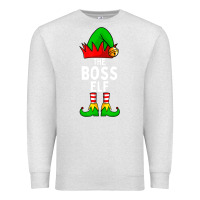 Oatmeal Heather Boss Elf Matching Family Christmas Premium Sweatshirt - lanVoArt
