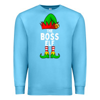Ocean Blue Boss Elf Matching Family Christmas Premium Sweatshirt - lanVoArt