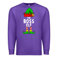 Purple Boss Elf Matching Family Christmas Premium Sweatshirt - lanVoArt