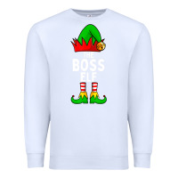White Boss Elf Matching Family Christmas Premium Sweatshirt - lanVoArt