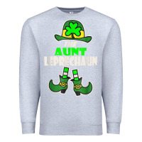 Heather Grey funny the aunt irish leprechaun st patricks day gift t shirt Premium Sweatshirt - lanVoArt
