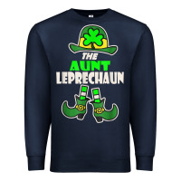 Navy funny the aunt irish leprechaun st patricks day gift t shirt Premium Sweatshirt - lanVoArt