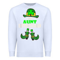 White funny the aunt irish leprechaun st patricks day gift t shirt Premium Sweatshirt - lanVoArt