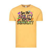 Vintage Mustard see the ability not the disability nca Vintage Tee - NancyCooperArtShop