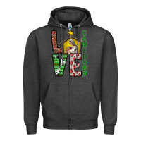 Charcoal Heather Love Come Down Zipper Hoodie - CowhideDigitalArt