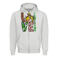 Dove Grey Love Come Down Zipper Hoodie - CowhideDigitalArt