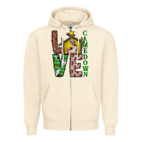 Sandshell Love Come Down Zipper Hoodie - CowhideDigitalArt