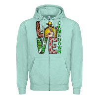 Seafoam Love Come Down Zipper Hoodie - CowhideDigitalArt