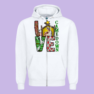 Love Come Down Zipper Hoodie Designed By Cowhidedigitalart
