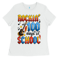 Rockin' 100 Days Of School Ladies Tee | Teevron