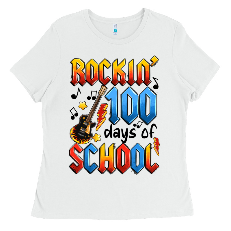 Rockin' 100 Days Of School Ladies Tee by Artiststas | Teevron