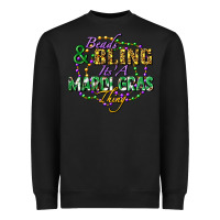Black heads and bling it's' a mardi gras thing Heavyweight Sweatshirt - FaDigitalArtStudio