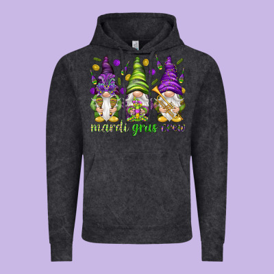 Mardi Gras Crew With Gnomies Vintage Hoodie Designed By Howdyjamesfarm