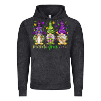 Vintage Black Mardi Gras crew with gnomies Vintage Hoodie - HowdyJamesFarm