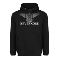 Black Hot Trend Raven Nevermore Poetry Halloween Edgar Allan Poe Heavyweight Hoodie - lanVoArt