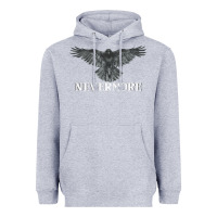 Heather Grey Hot Trend Raven Nevermore Poetry Halloween Edgar Allan Poe Heavyweight Hoodie - lanVoArt