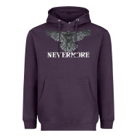 Plum Hot Trend Raven Nevermore Poetry Halloween Edgar Allan Poe Heavyweight Hoodie - lanVoArt