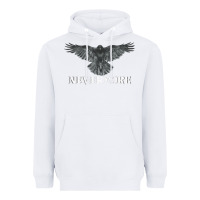 White Hot Trend Raven Nevermore Poetry Halloween Edgar Allan Poe Heavyweight Hoodie - lanVoArt