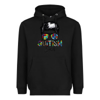 Black autism dad Heavyweight Hoodie - CowhideDigitalArt