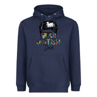 Navy autism dad Heavyweight Hoodie - CowhideDigitalArt