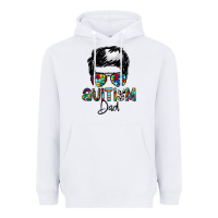 White autism dad Heavyweight Hoodie - CowhideDigitalArt
