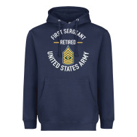Navy first sergeant 1sg retired army military retirement gifts long sleeve Heavyweight Hoodie - lanVoArt