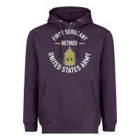 Plum first sergeant 1sg retired army military retirement gifts long sleeve Heavyweight Hoodie - lanVoArt