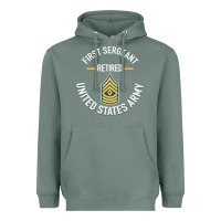 Sage first sergeant 1sg retired army military retirement gifts long sleeve Heavyweight Hoodie - lanVoArt