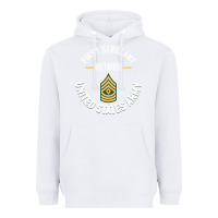 White first sergeant 1sg retired army military retirement gifts long sleeve Heavyweight Hoodie - lanVoArt