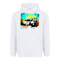 White Lam borghini Aventador SVJ gift Heavyweight Hoodie - lanVoArt