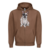 Chestnut white black french bulldog Zipper Hoodie - LillyAllenDesigns