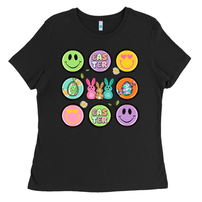Easter Day Smiley Faces Ladies Tee by Artiststas | Teevron