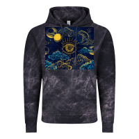 Cloud Black evil eye moon Vintage Hoodie - TumblerDesignByShophia