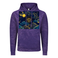 Cloud Purple evil eye moon Vintage Hoodie - TumblerDesignByShophia