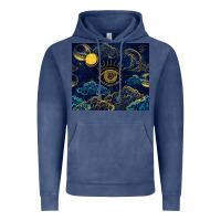 Vintage Denim evil eye moon Vintage Hoodie - TumblerDesignByShophia