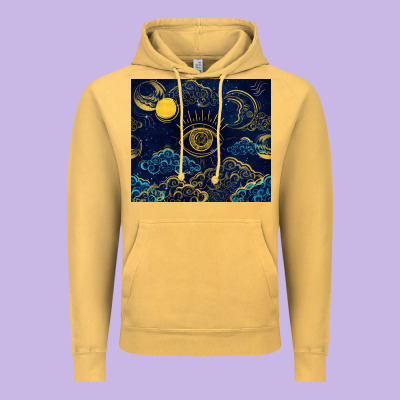Evil Eye Moon Vintage Hoodie Designed By Tumblerdesignbyshophia