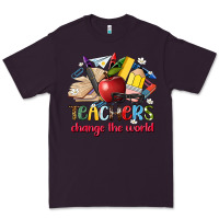 Plum teachers change the world Premium Tee - Artiststas