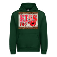 Forest Green valentine's day kiss me Urban Hoodie - BarkalooDesign